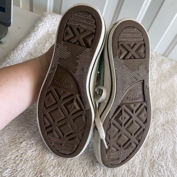 Converse low top mint green aqua canvas lace up sneakers - Picture 6 of 11